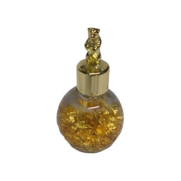 Madrid Spain Gold 24k Flakes (1 oz. Miner's Assay Bottle) BEAR Top - Oso Espana - Picture 1 of 6